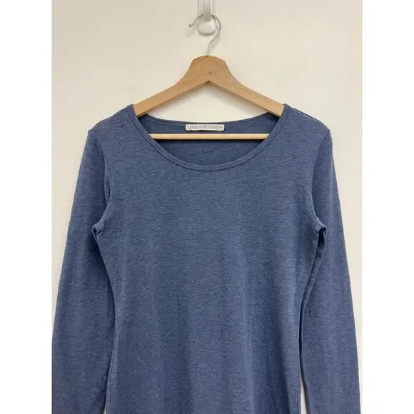 Peruvian Connection Layering Pima Cotton Stretch Round Neck Long Sleeve Tee - S - Picture 3 of 6